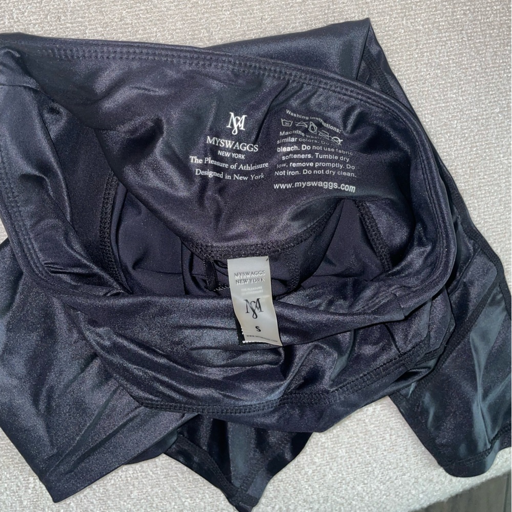 MySwaggs NYC Black Shiny Moto Leggings - Picture 7 of 7